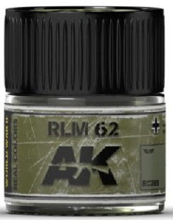 AK Interactive RC269 Real Colors: RLM62 Green Acrylic Lacquer Paint 10ml Bottle