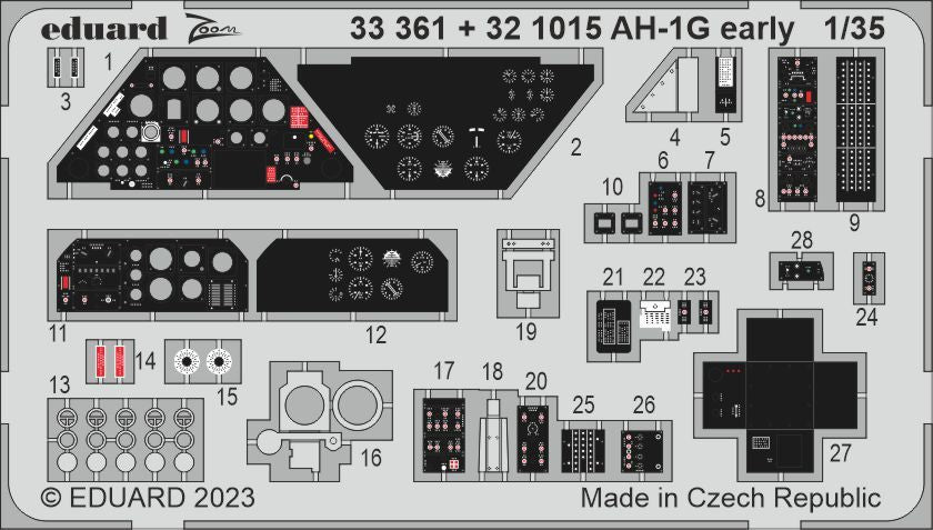 Eduard 33361 1/35 Aircraft- AH1G Early for ICM (Painted)