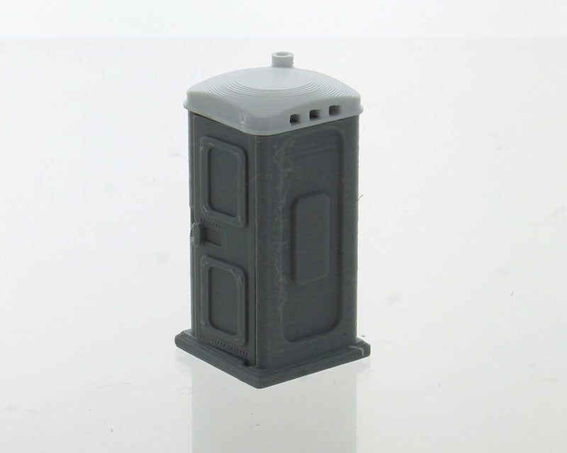 3D To Scale 50-141-GY 1/50 Scale Porta-Potty - Gray And White