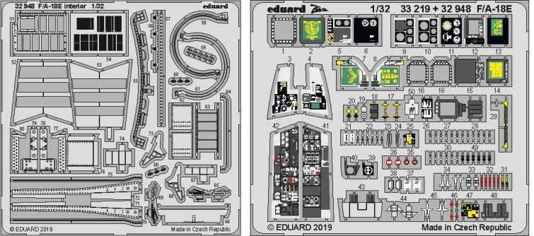 Eduard 32948 1/32 Aircraft- F/A18E Interior for RVL (Painted)
