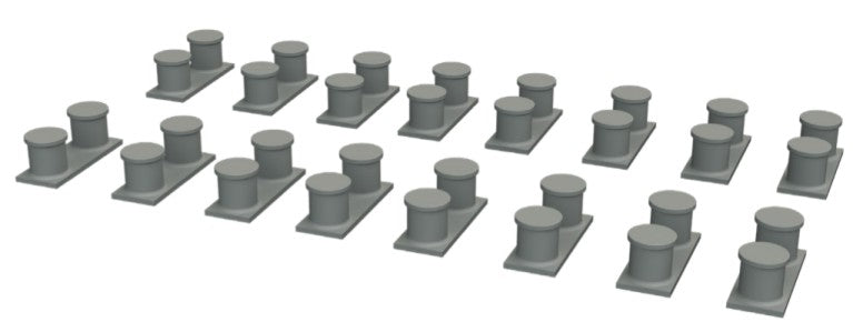 Eduard 653010 1/350 Ship- WWII USN Battleship Bollards (Resin)