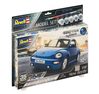 Revell 67643 1/24 VW New Beetle Car (Snap) w/paint & glue