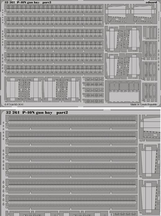 Eduard 32261 1/32 Aircraft- P40N Gun Bay for HSG