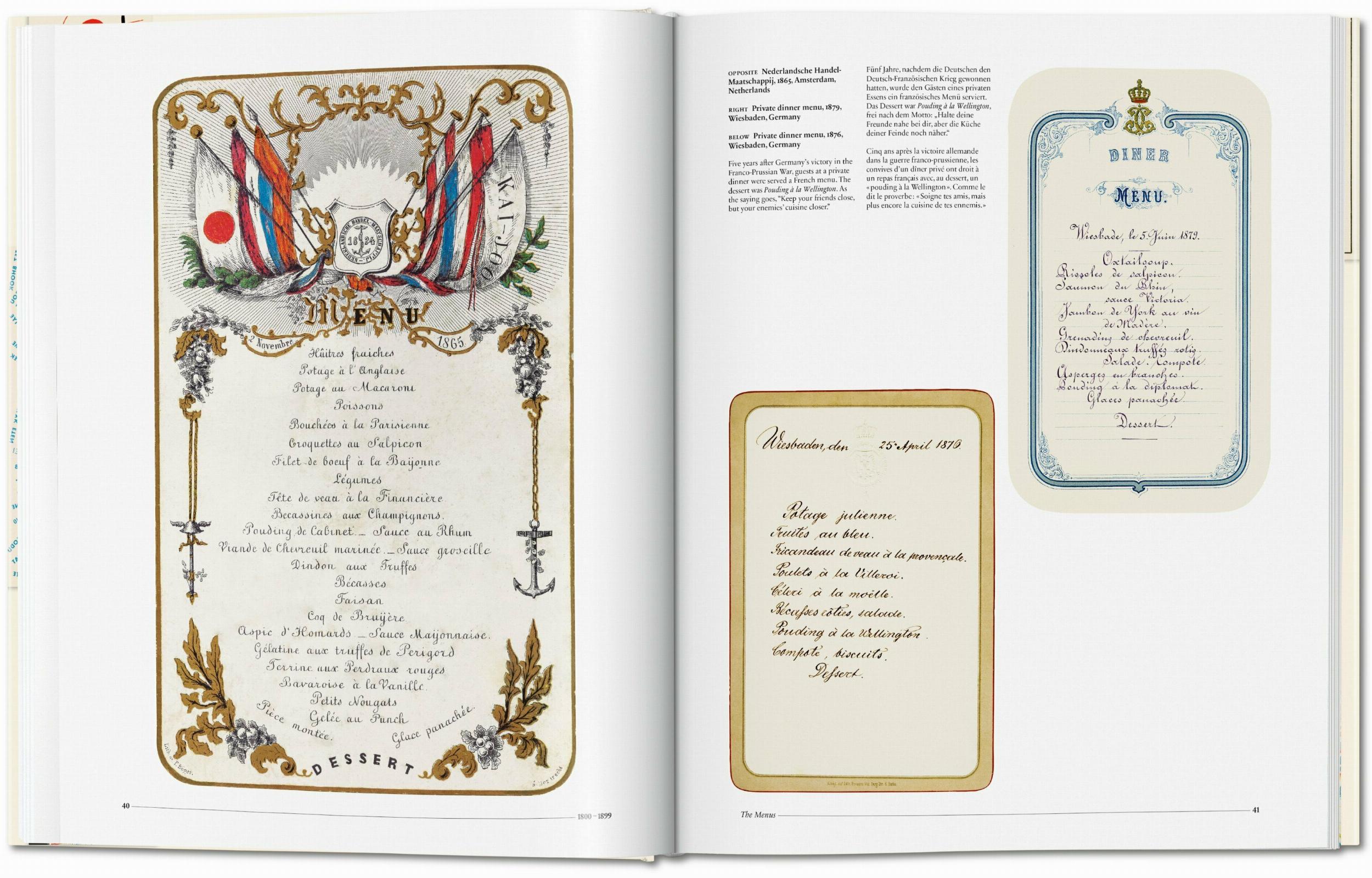 Menu Design in Europe (German, French, English)