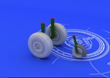 Eduard 672014 1/72 Aircraft- Ju88 Wheels Late for RVL (Resin)
