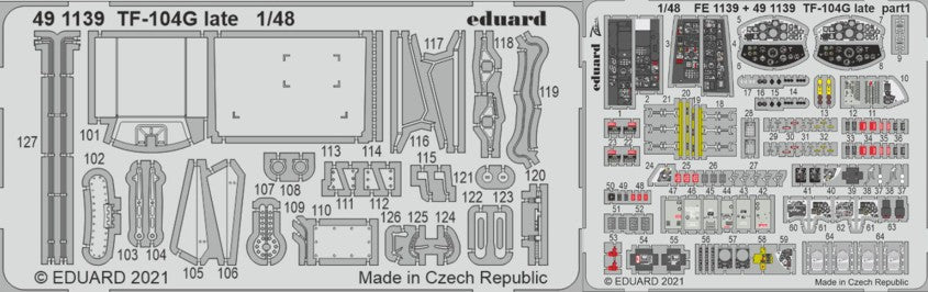 Eduard 491139 1/48 Aircraft- TF104G Late for KIN (Painted)