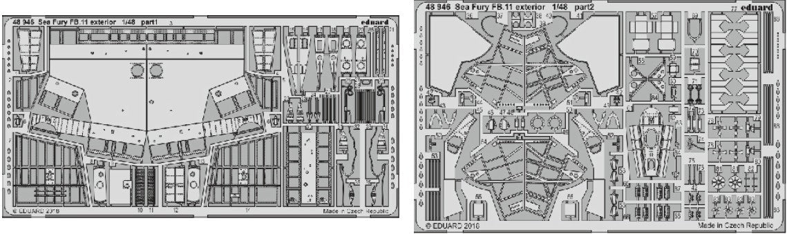 Eduard 48946 1/48 Aircraft- Sea Fury FB11 Exterior for ARX
