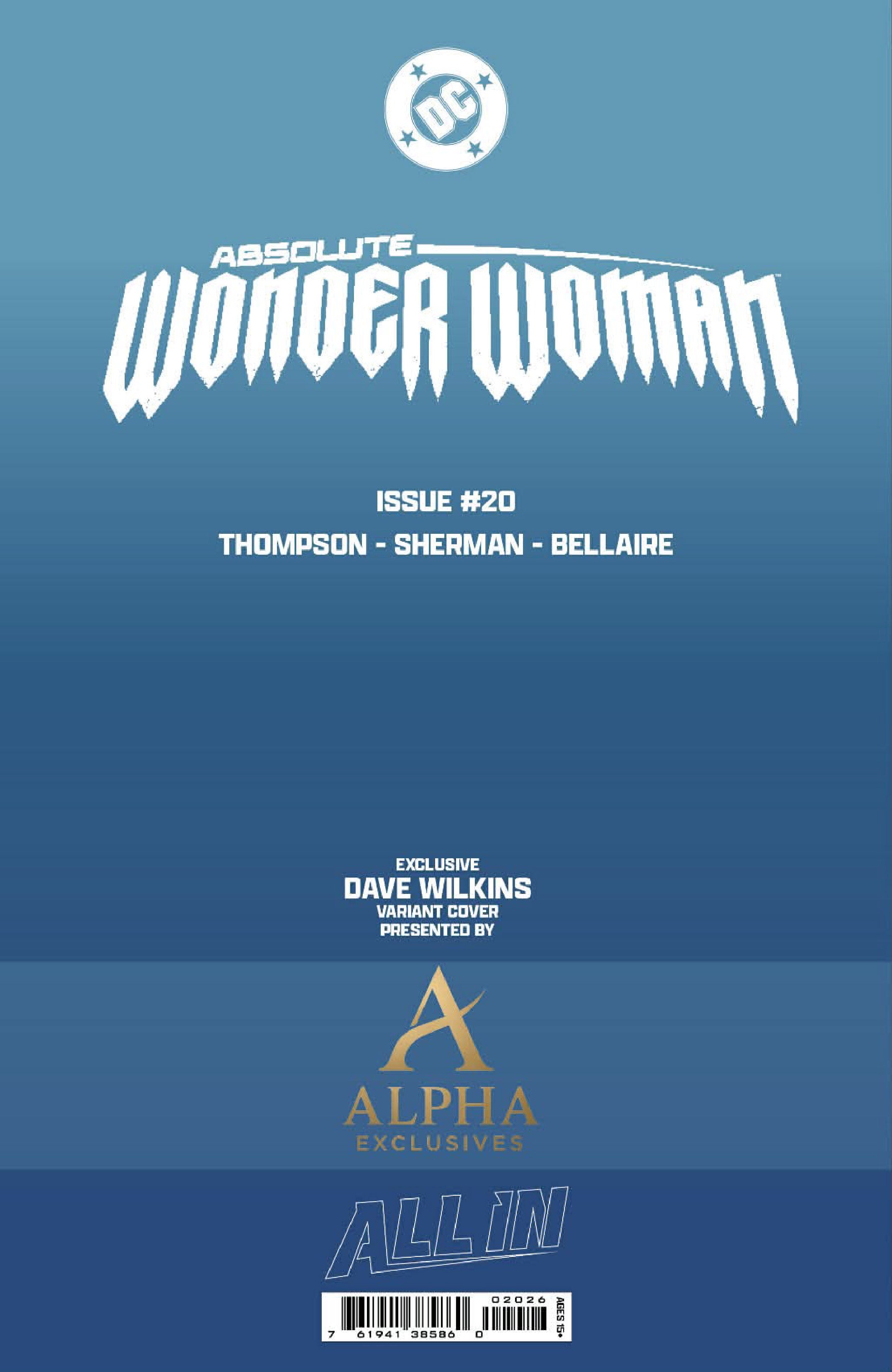 ABSOLUTE WONDER WOMAN #20 DAVE WILKINS EXCLUSIVE VAR (06/17/2026)
