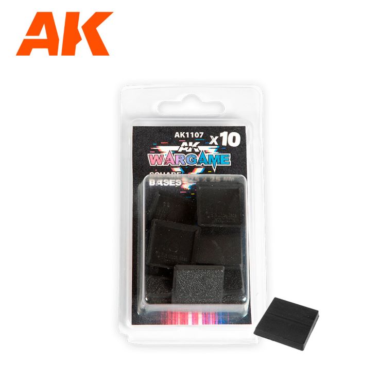AK Interactive 1107 Wargame: Square Base 25x25mm (10)
