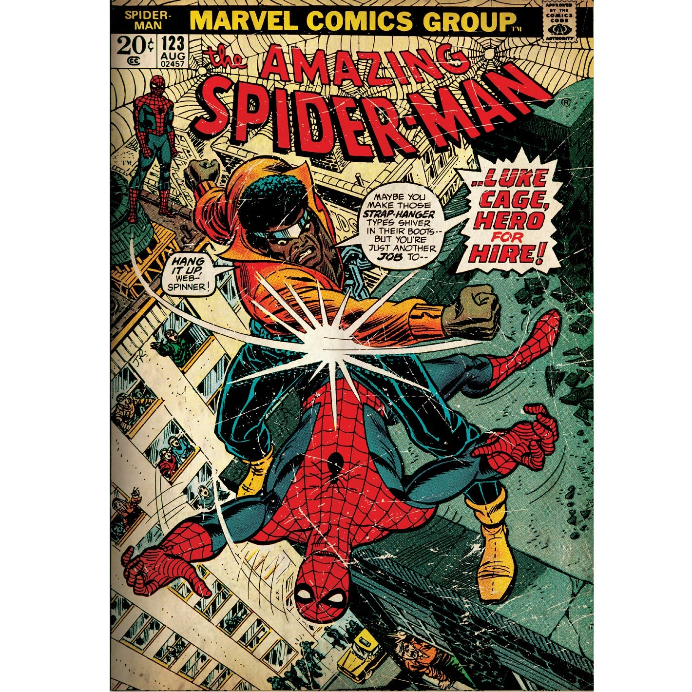 The Amazing Spider-Man: Luke Cage Mural        - Officially Licensed Marvel Removable     Adhesive Decal