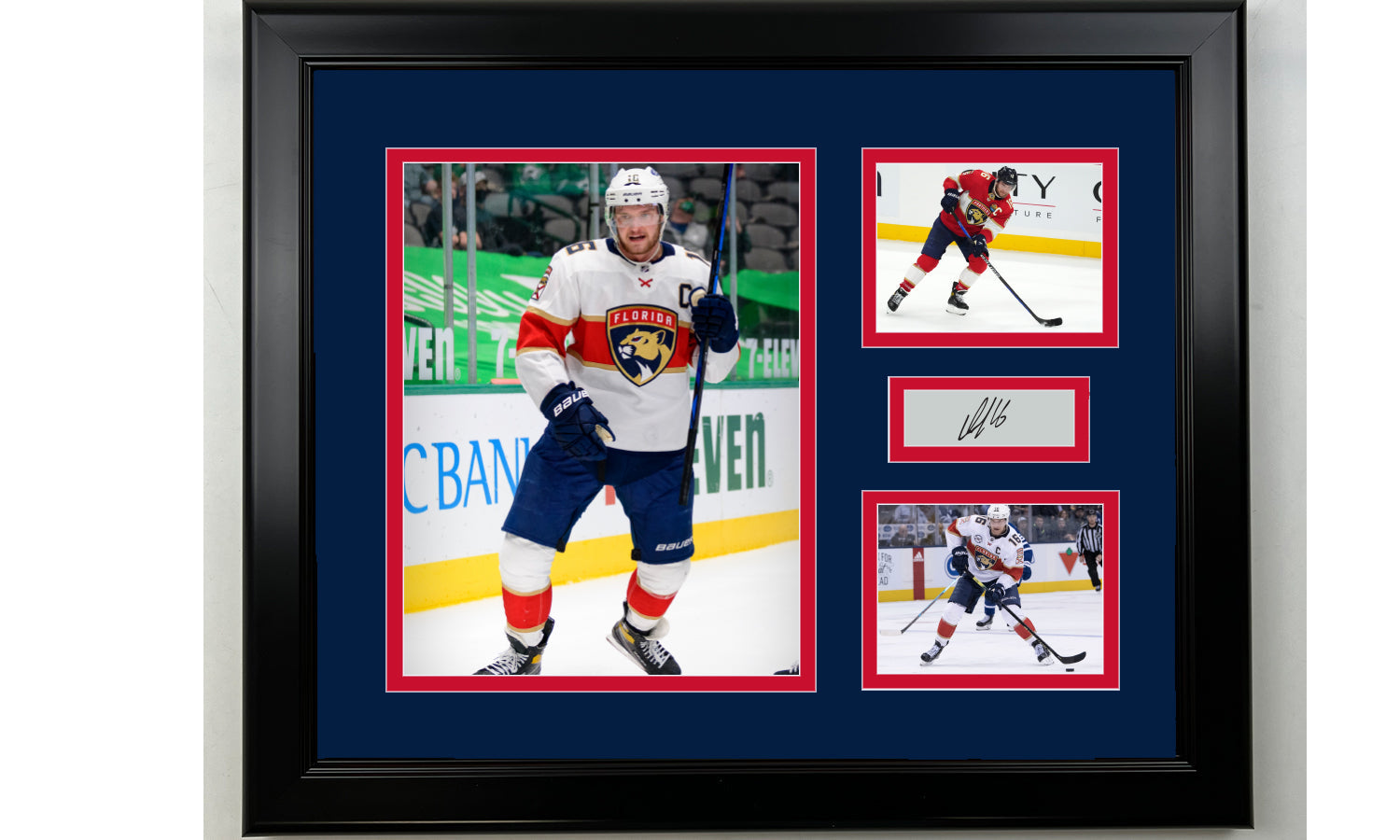 Framed Aleksander Barkov Florida Panthers Facsimile Laser Engraved Signature Hockey 14x11 3 Photo Collage