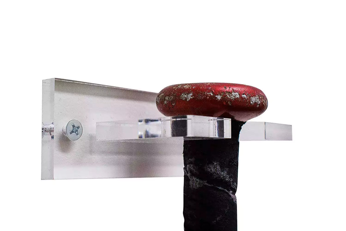 Acrylic Baseball Bat Wall Mounts Brackets – Clear, Baseball Bat Hanger