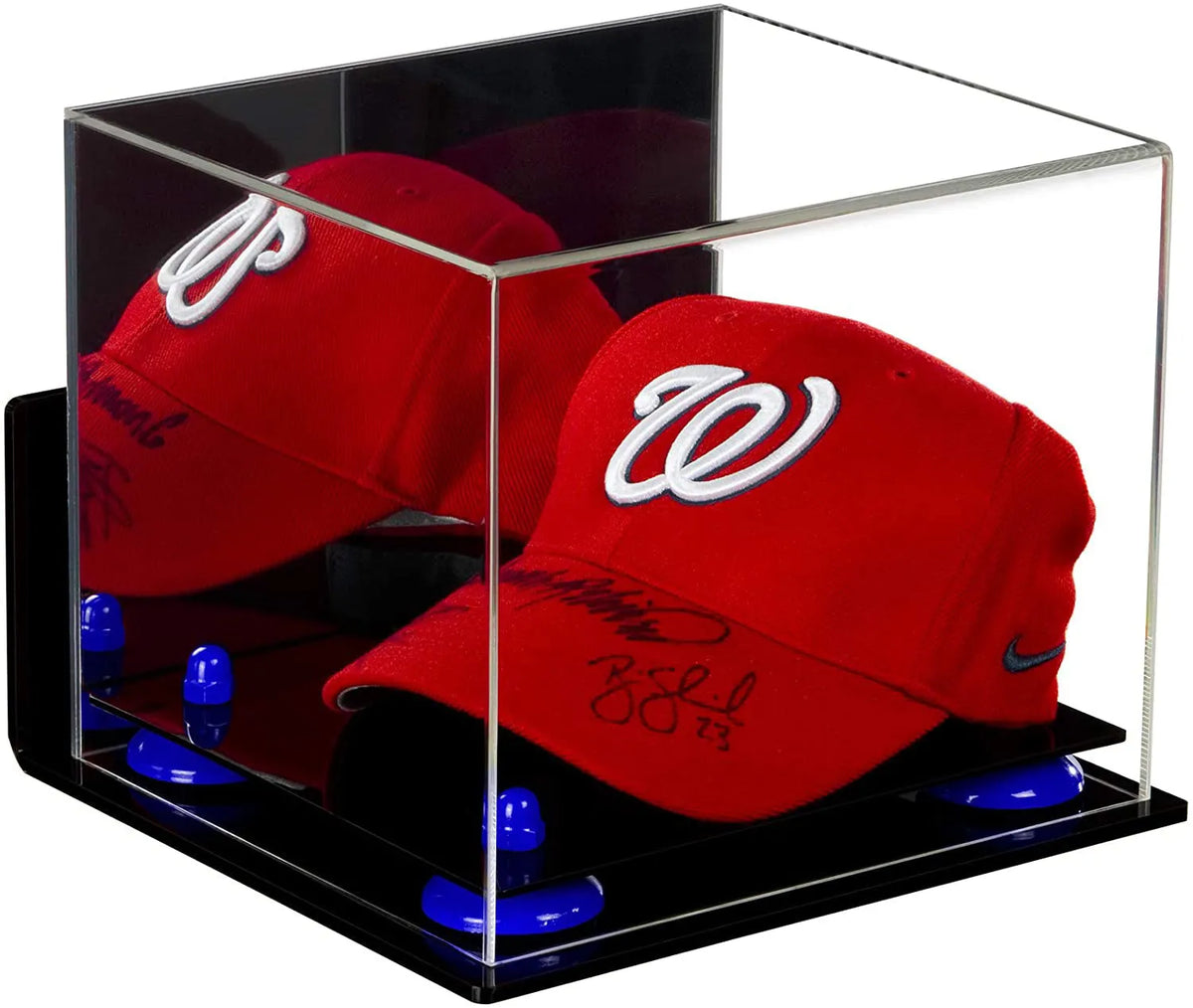 Acrylic Baseball Cap Display Case - Mirror Wall Mounts (A006/V21)