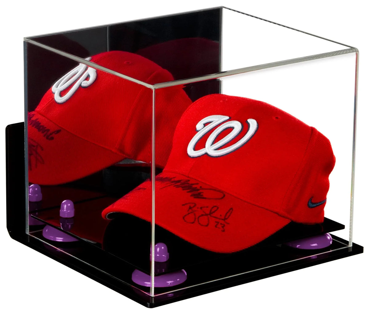 Acrylic Baseball Cap Display Case - Mirror Wall Mounts (A006/V21)