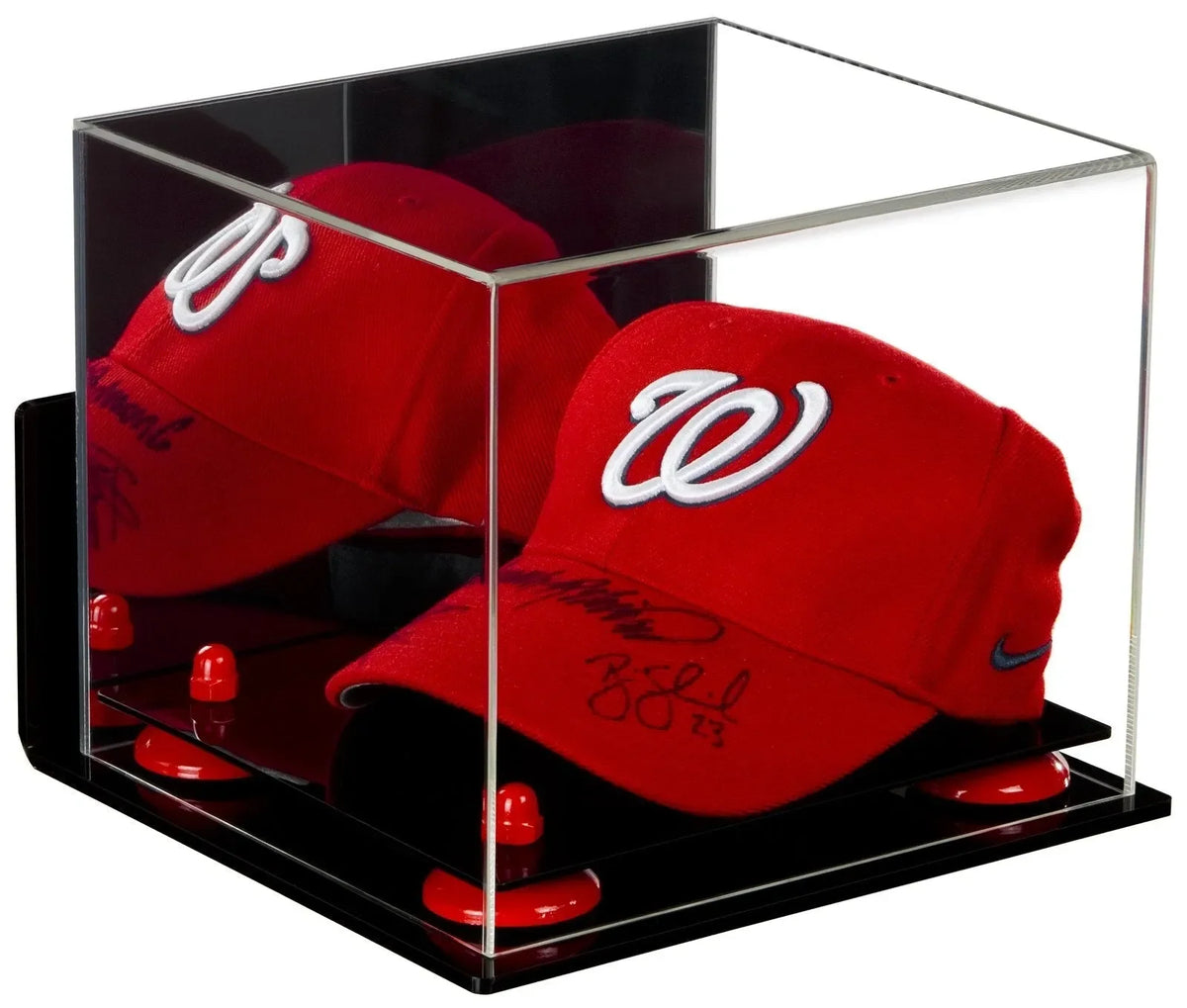 Acrylic Baseball Cap Display Case - Mirror Wall Mounts (A006/V21)