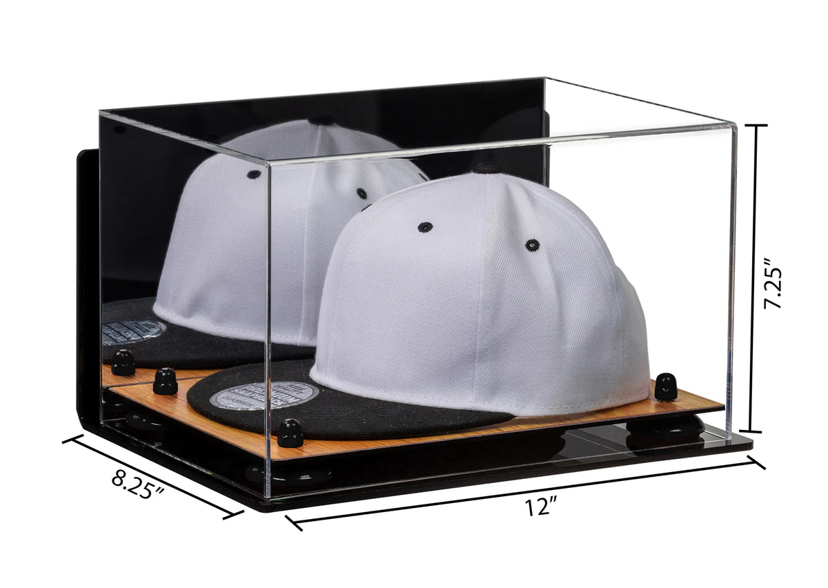 Snapback Hat or Baseball Cap Display Case - Mirror Wall Mount (A018/V40)