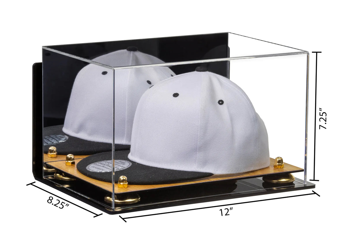 Snapback Hat or Baseball Cap Display Case - Mirror Wall Mount (A018/V40)