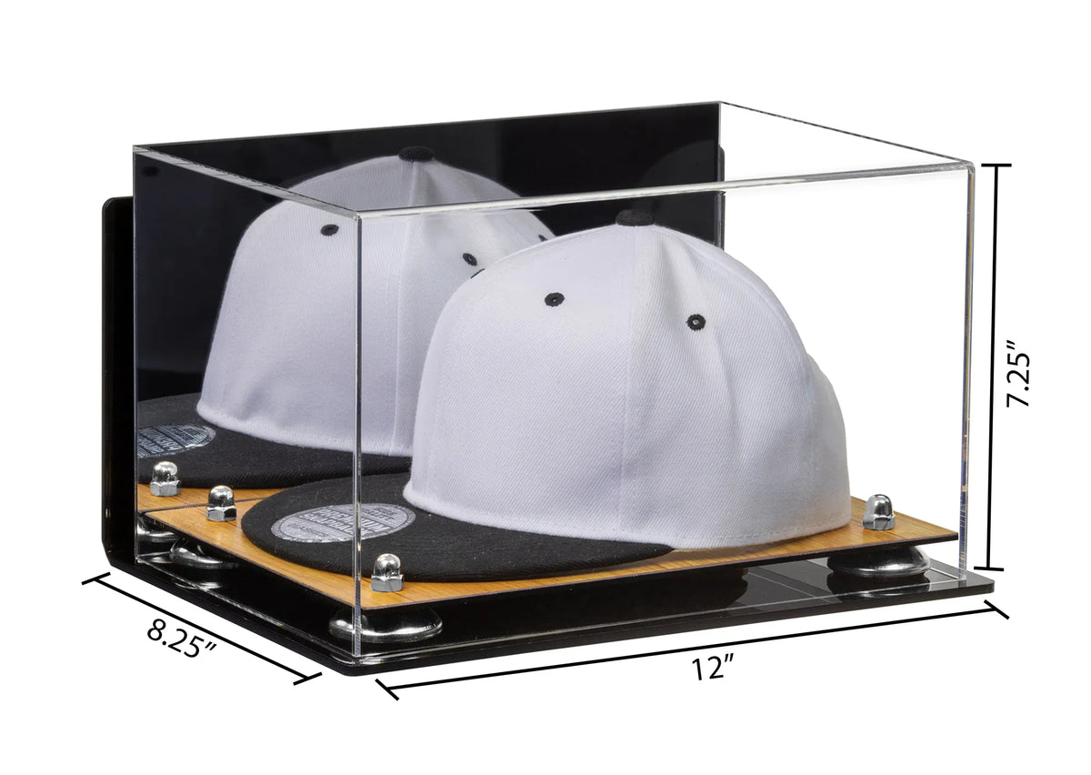 Snapback Hat or Baseball Cap Display Case - Mirror Wall Mount (A018/V40)