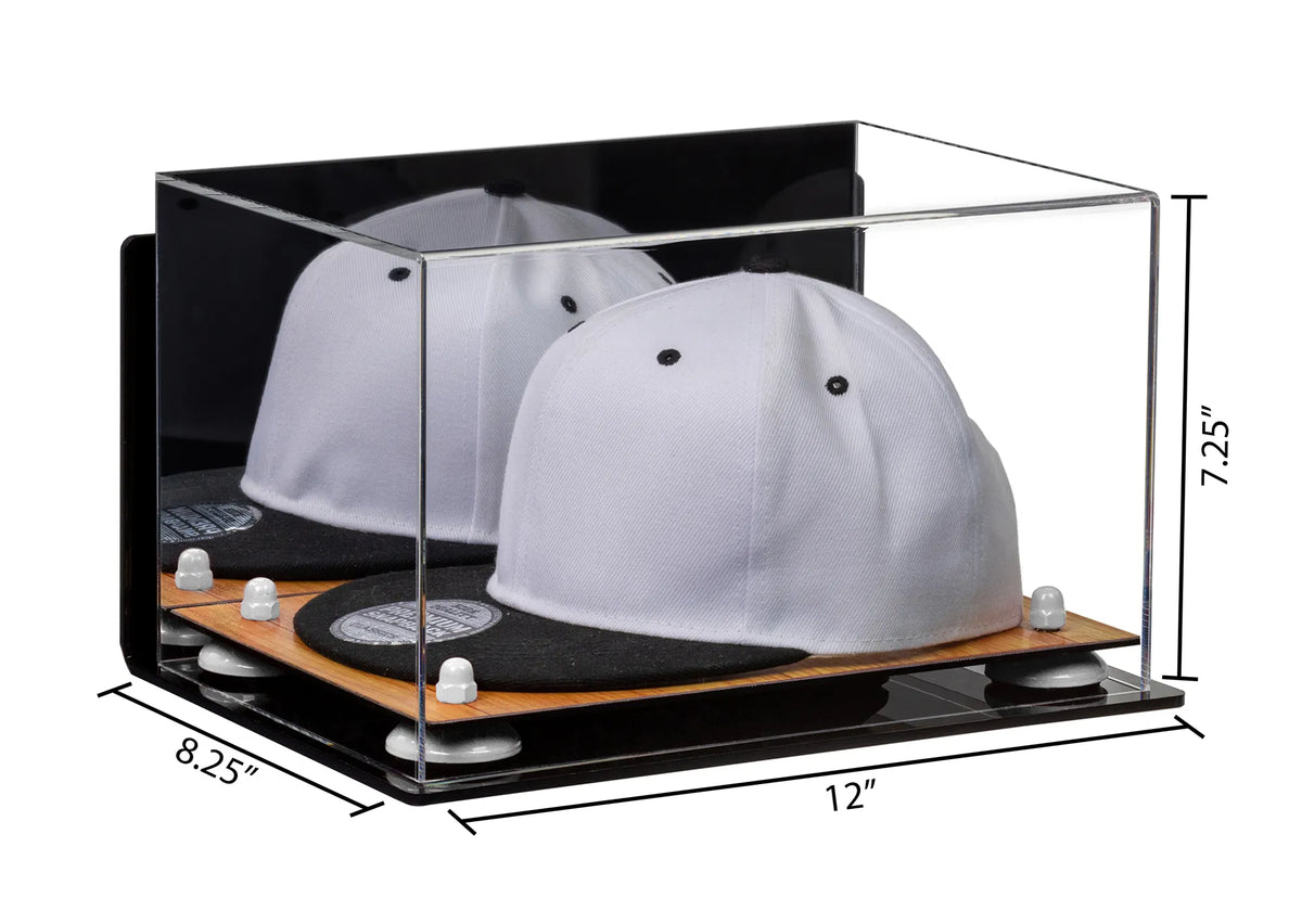 Snapback Hat or Baseball Cap Display Case - Mirror Wall Mount (A018/V40)