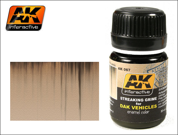 AK Interactive 67 DAK Vehicle Streaking Grime Enamel Paint 35ml Bottle