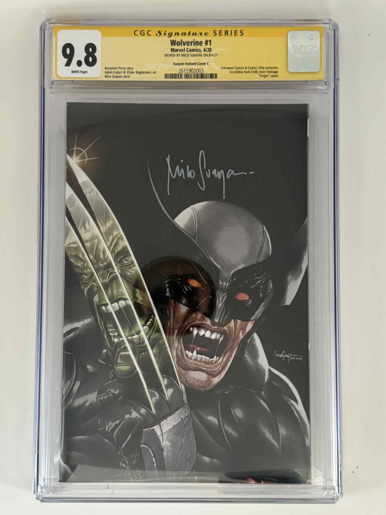 Signed by Mico Suayan] Wolverine #1 CGC 9.8 Yellow Label Suayan Exclu