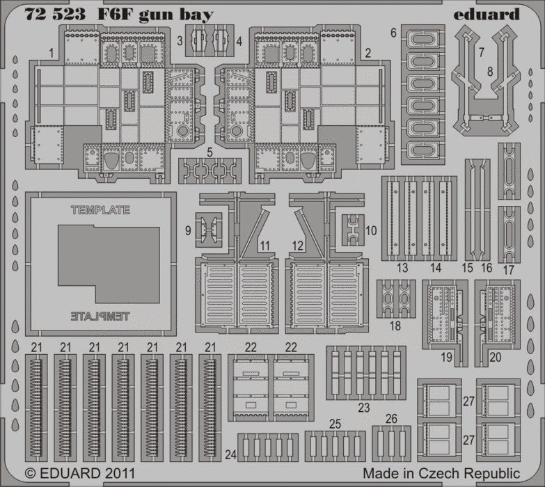 Eduard 72523 1/72 Aircraft- F6F Gun Bay for EDU