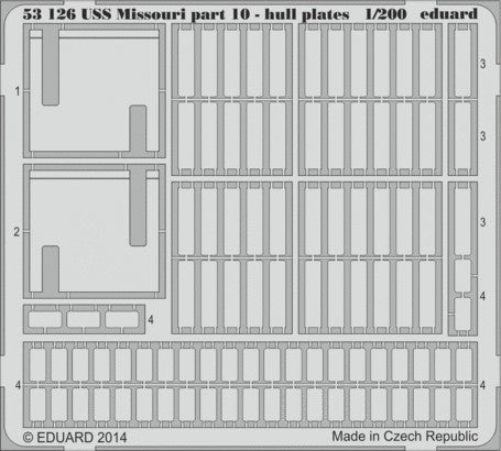 Eduard 53126 1/200 Ship- USS Missouri Pt.10 Hull Plates for TSM