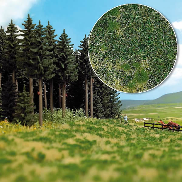 Busch 1308 HO Scale Thinning Grass Pad - 11-11/16 x 8-1/4" Edge Of Forest Grass