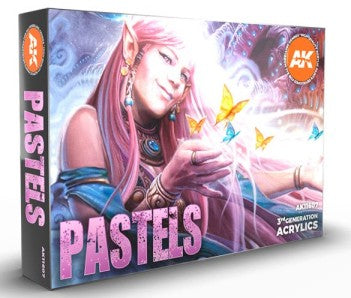 AK Interactive 11607 Pastels 3G Acrylic Paint Set (6 Colors) 17ml Bottles