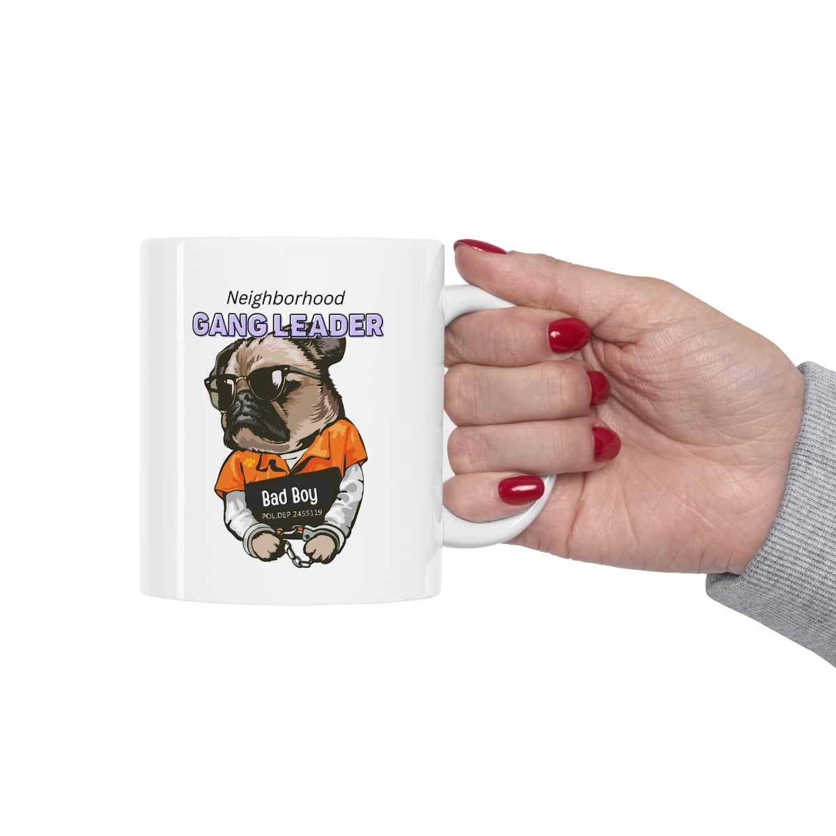 Pug The Neighborhood Gang Leader Mug