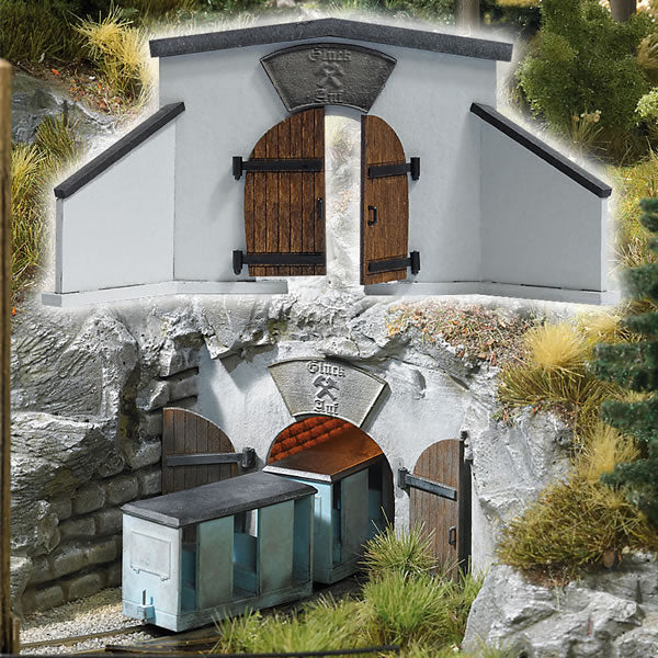 Busch 1470 HO Scale Mine Entrance 1-Rail -- 3-1/2 x 1-3/4" 9 x 4.5cm