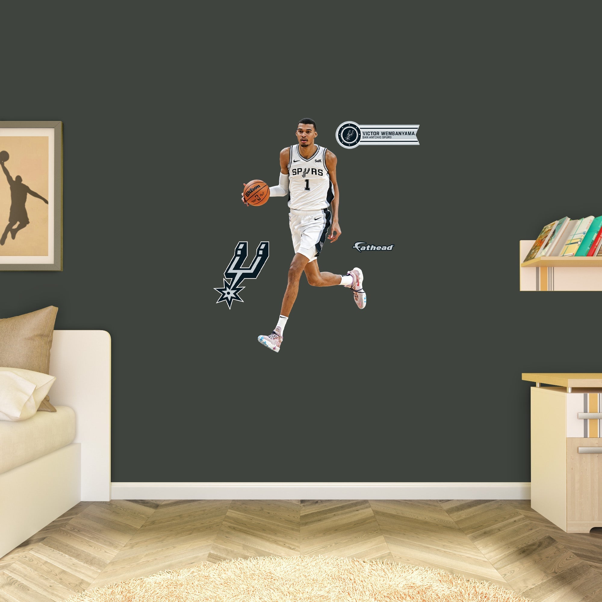 Victor Wembanyama - RealBig Collection - Official NBA - San Antonio Spurs - Reusable Vinyl Wall Decals