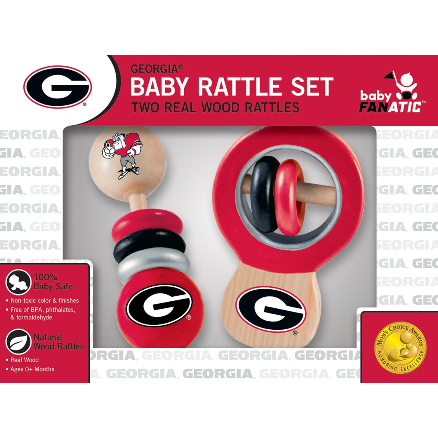 Georgia Bulldogs - Baby Rattles 2-Pack