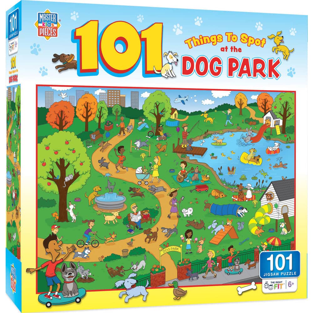 101 Things to Spot at the Dog Park 100 Piece Kids Jigsaw Puzzle