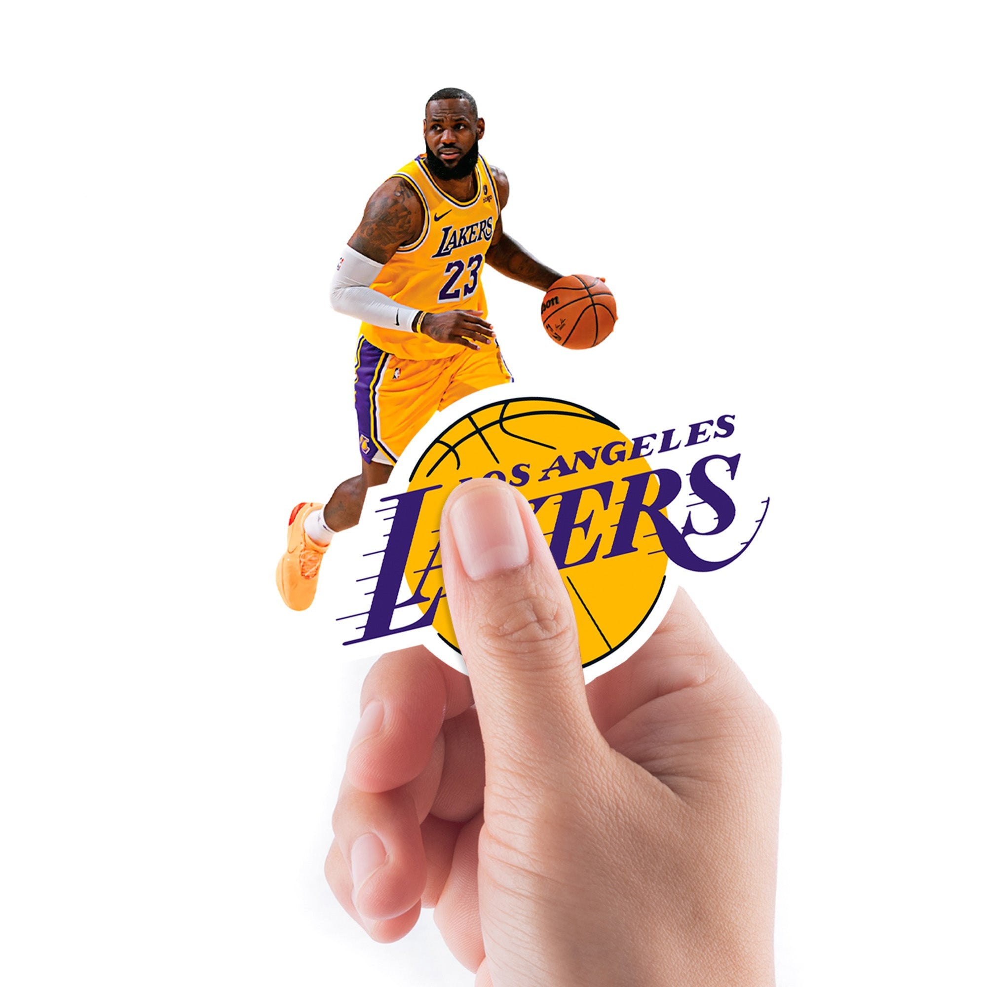 LeBron James - 5 Minis (Mixed Sizes) - Official NBA - Los Angeles Lakers - Reusable Vinyl Decals