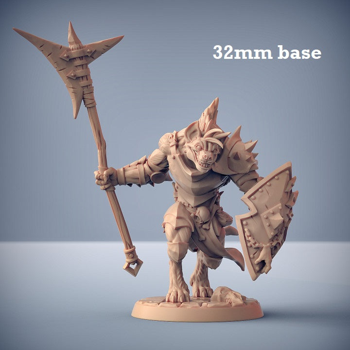 Bonegnasher Gnoll: Sculpt B (Male Gnoll Barbarian)