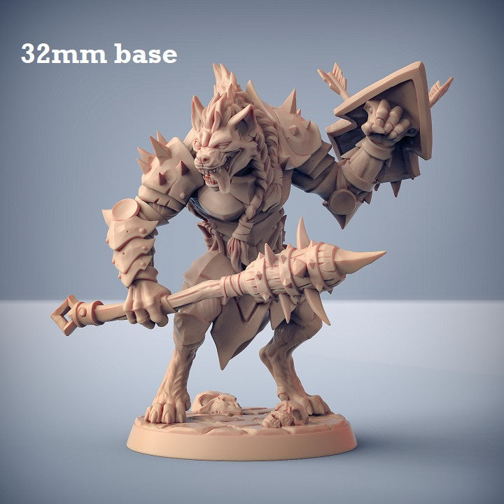 Bonegnasher Gnoll: Sculpt D (Female Gnoll Barbarian)