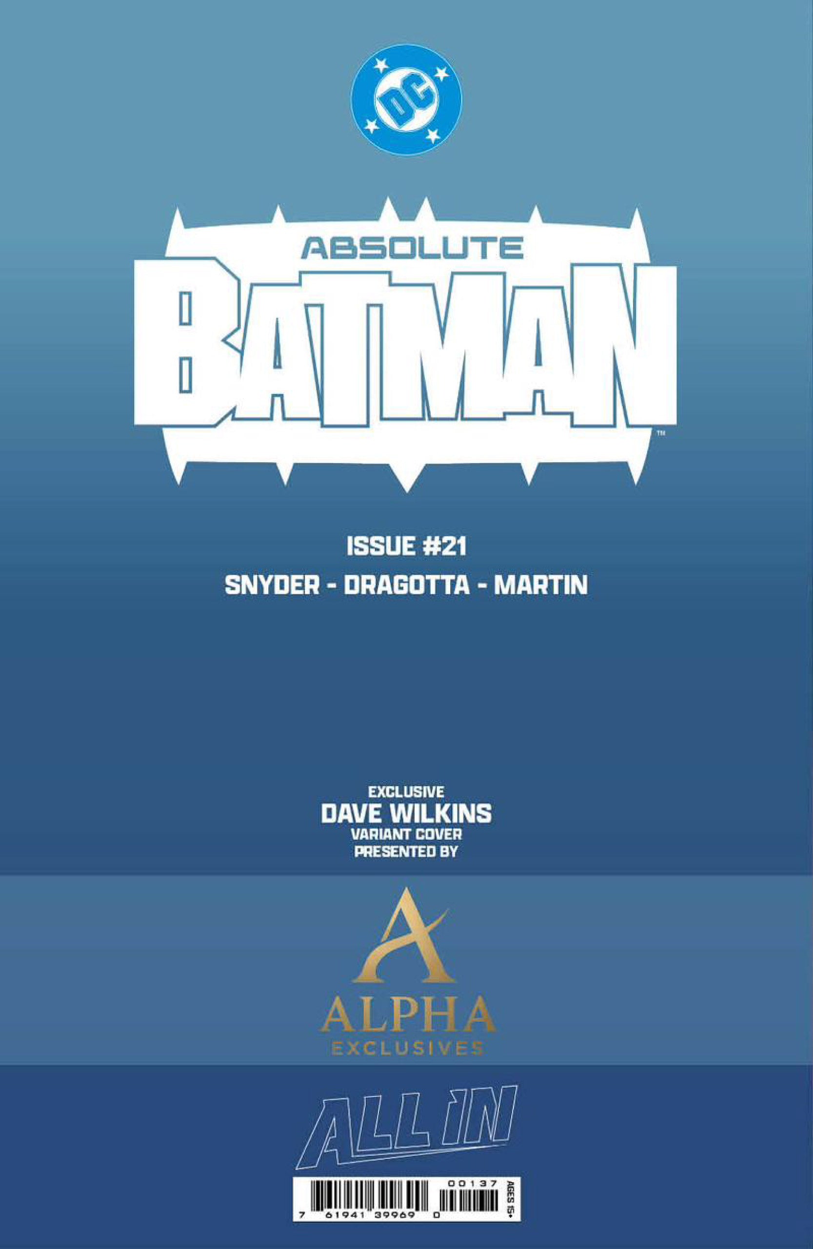 [3 PACK] ABSOLUTE BATMAN #21 DAVE WILKINS EXCLUSIVES (06/17/2026)