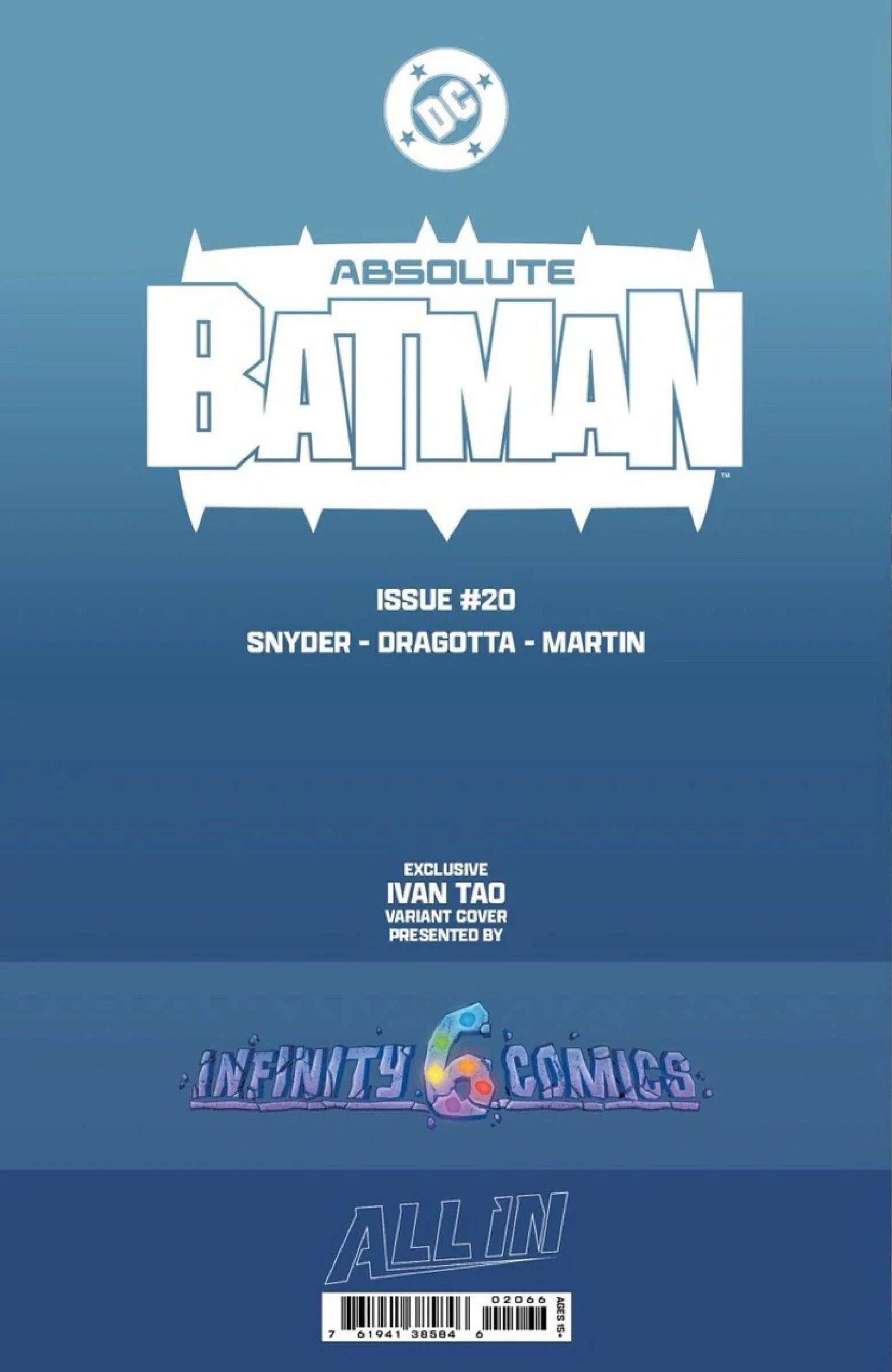 [3 PACK] ABSOLUTE BATMAN #20 IVAN TAO EXCLUSIVE VAR (06/03/2026)