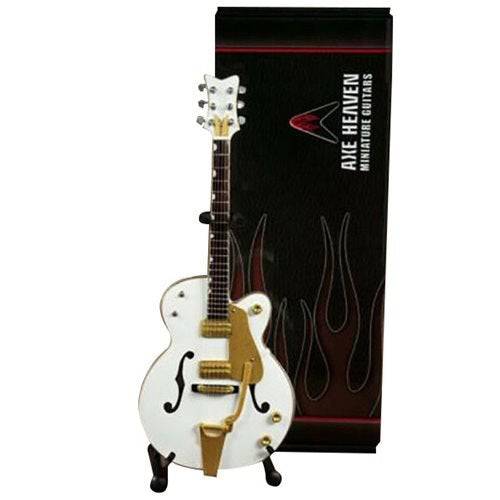 Brian Setzer White Hollow Body Miniature Guitar Replica