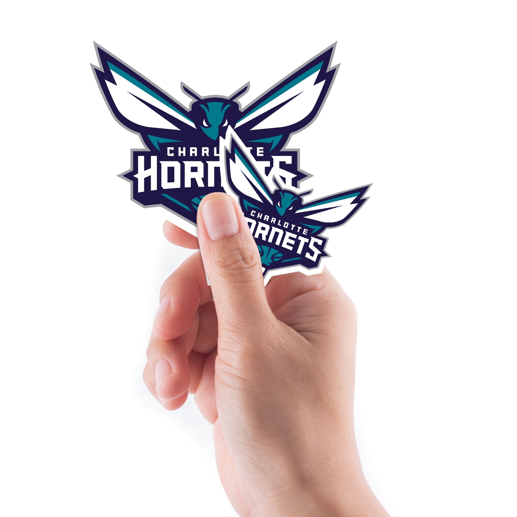 Charlotte Hornets - 5 Logo Minis (Mixed Sizes) - Official NBA - Reusable Vinyl Decals