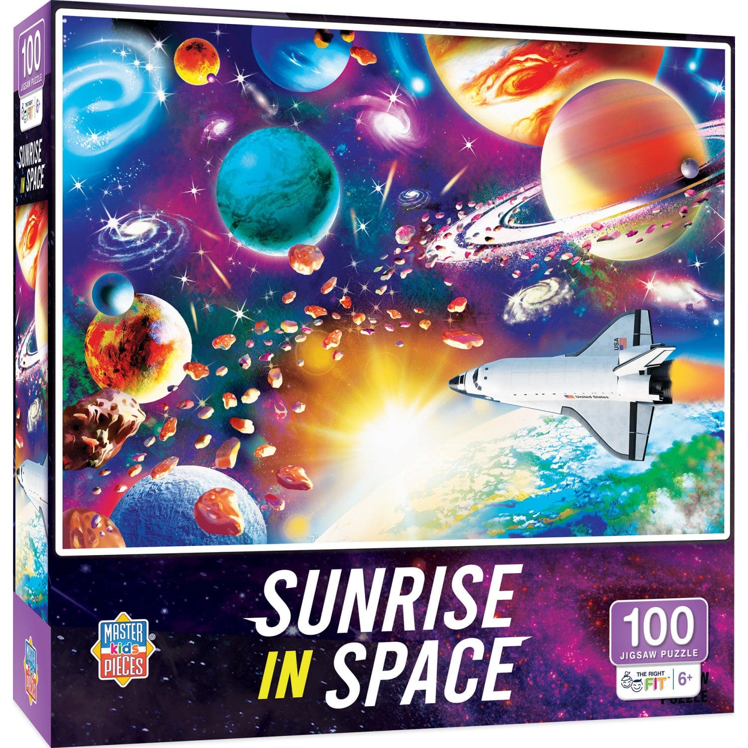 Sunrise in Space 100 pc