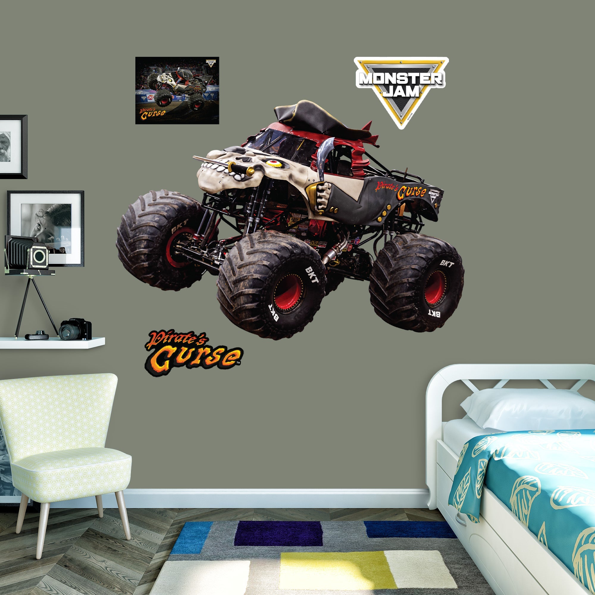 Pirate's Curse - RealBig Character Collection - Official Monster Jam - Reusable Vinyl Wall Decals