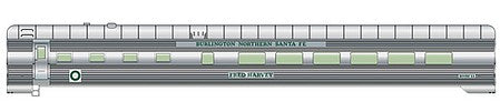 Walthers Proto 13451 HO Scale 85' Pullman-Standard 36-Seat Diner - Ready to Run -- BNSF #11 Fred Harvey, Business Train (Real Metal Finish)