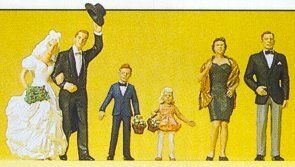 Preiser 10339 HO Scale Wedding Participants pkg(6)
