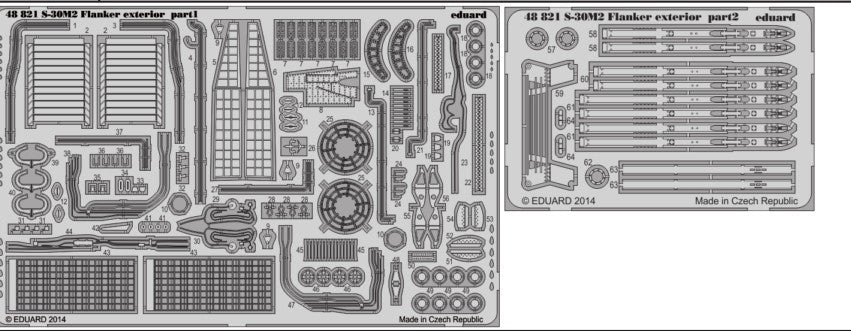 Eduard 48821 1/48 Aircraft- S30M2 Flanker Exterior for ACY