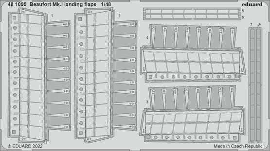 Eduard 481095 1/48 Aircraft- Beaufort Mk I Landing Flaps for ICM