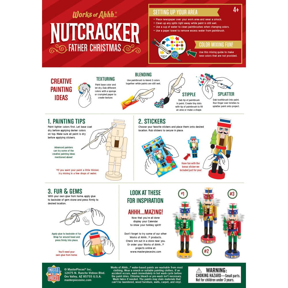 Nutcracker Father Christmas Wood Paint Set