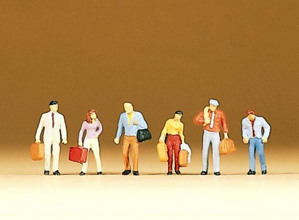 Preiser 79018 N Scale Passengers -- Walking pkg(6)