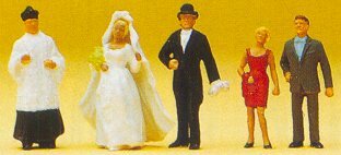 Preiser 14058 HO Scale Wedding Participants -- Catholic